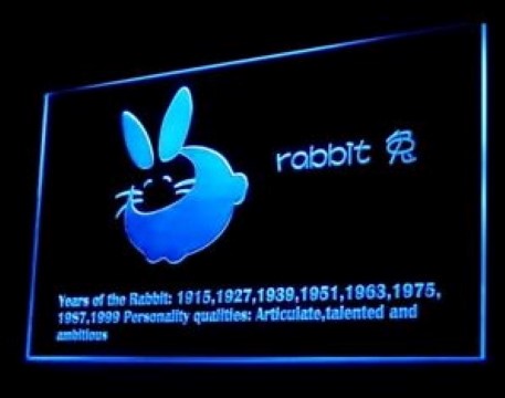 Chinese Zodiac Rabbit LED Neon Sign